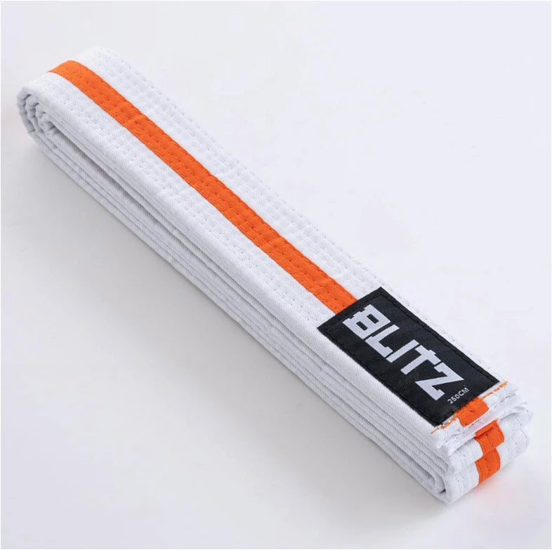 Blitz Sho Grade - White Belt with Coloured Stripe
