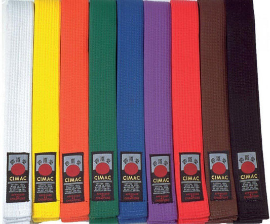 Cimac Plain Coloured Judo Belt